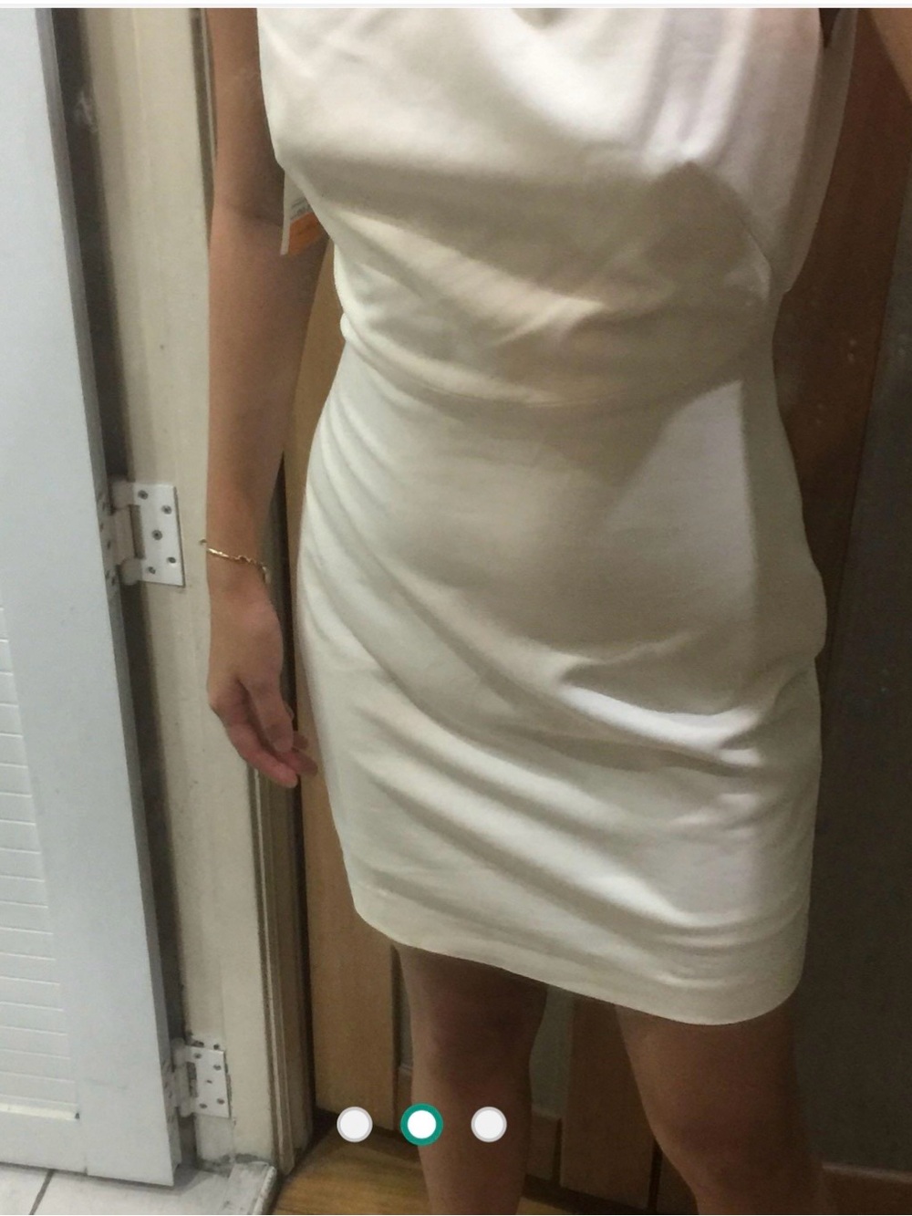 Zara Cream Sleeveless Mini Dress